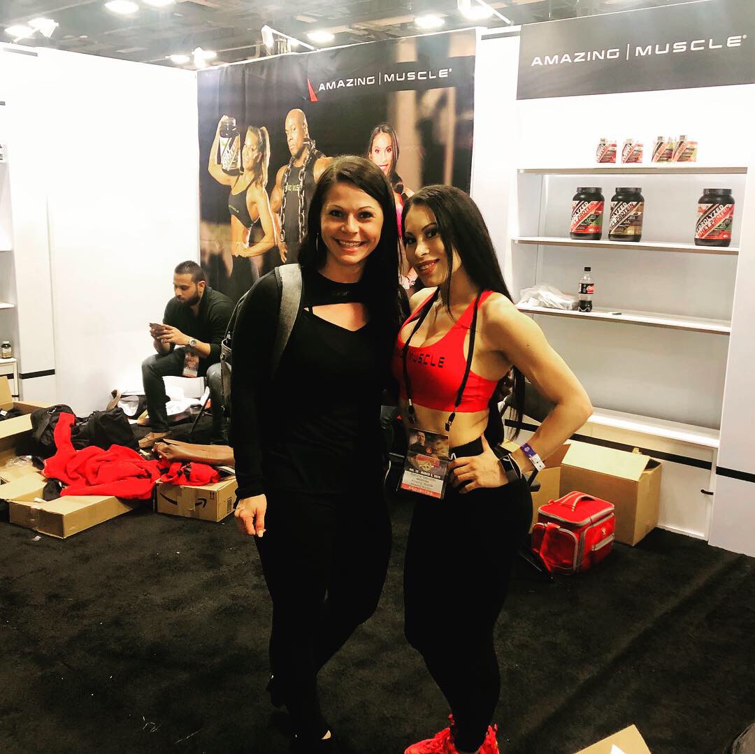 Coach Jana with Romina Bass at a fitness industry expo