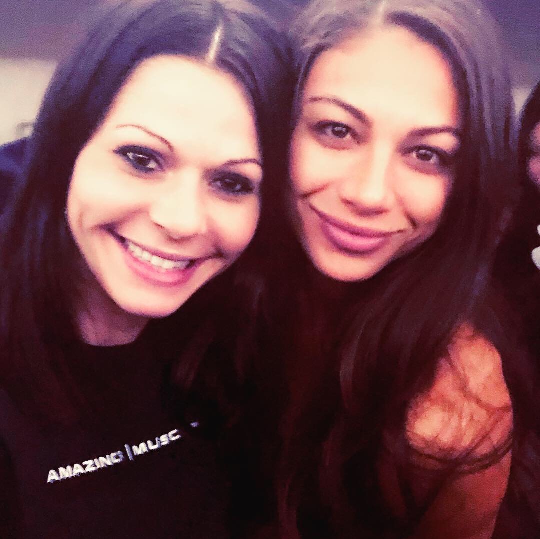 Coach Jana with Janet at a fitness brand event